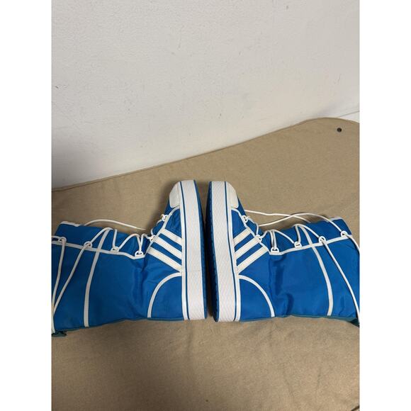 Adidas Originals Boots Womens Size 7.5 Blue Snow Fleece Lined Lace Up G56948 - Picture 4 of 9